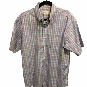 Orvis Men's Short Sleeve button up, size Large